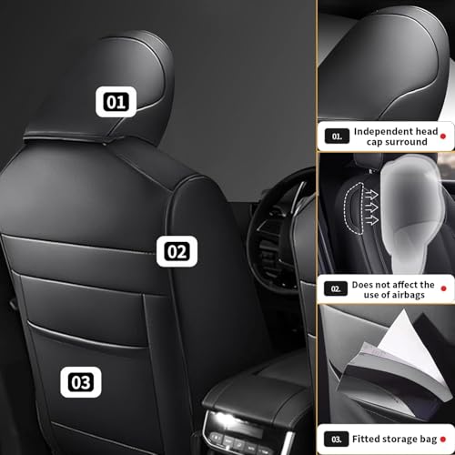 AOMSAZTO Custom Fit Seat Covers for Mazda CX-30 2020 2021 2022 2023 2024 2025 CX30 Car Seat Covers Full Set Black Faux Leather Compatible Airbag（New-CX30） - color: Black, size: CX-30 2020-2025
