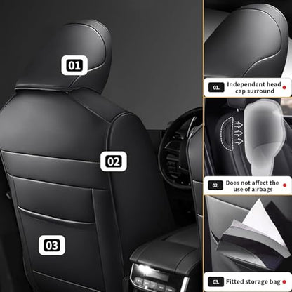 AOMSAZTO Custom Fit Seat Covers for Mazda CX-30 2020 2021 2022 2023 2024 2025 CX30 Car Seat Covers Full Set Black Faux Leather Compatible Airbag（New-CX30） - color: Black, size: CX-30 2020-2025
