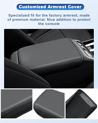 CDEFG Compatible with 2024 Hyundai Santa Cruz Tucson Center Console Cover for 2022-2024 Santa Cruz Accessories Armrest Cover Tucson Middle Console Pad Arm Rest Cushion - color: Leather for 2022-2024 Santa Cruz