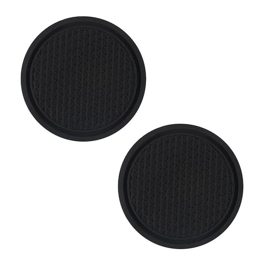Cup Holder Inserts for Car, Car Coasters for Cup Holders, Silicone Anti-Slip Car Cup Coasters, Universal Auto Accessories for Your Car, Cute Car Decorations for Women, Easy Clean Set（Black） - color: Black