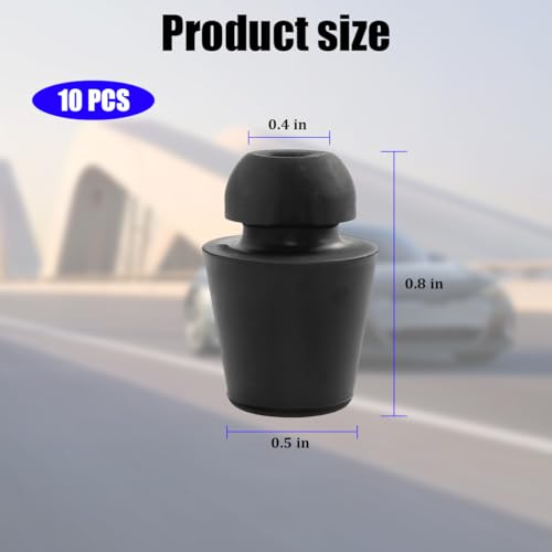 10PCS Car Door Damper Buffer Pad, Rubber Front Rear Door Edge Guard Cushion Overslam Stopper, Automotive Bumper Protector Soundproof Shock Absorber, Universal for Most Vehicles