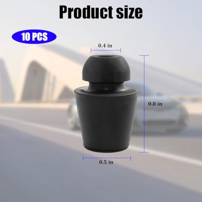 10PCS Car Door Damper Buffer Pad, Rubber Front Rear Door Edge Guard Cushion Overslam Stopper, Automotive Bumper Protector Soundproof Shock Absorber, Universal for Most Vehicles