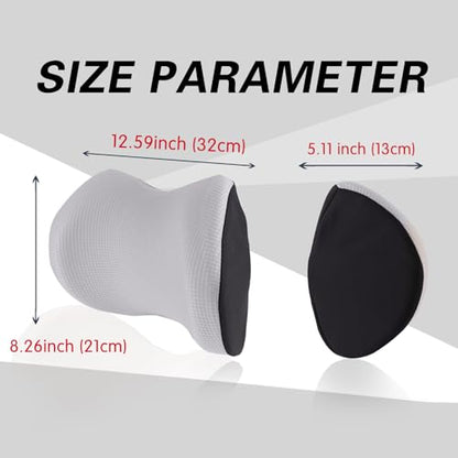 SPRFUFLY Cozy Car Headrest Pillow, Car Pillow for Driving with Adjustable Strap, Breathable Removable Cover & Ergonomic Design - Softness Travel Car Neck Pillow(Moonlight Silver, 1PC) - color: Silver