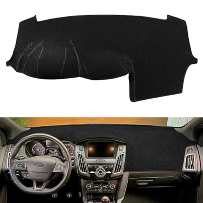 Dash Cover Mat Custom Fit for Ford Focus, Dashboard Cover Pad Carpet Protector (Black) F153