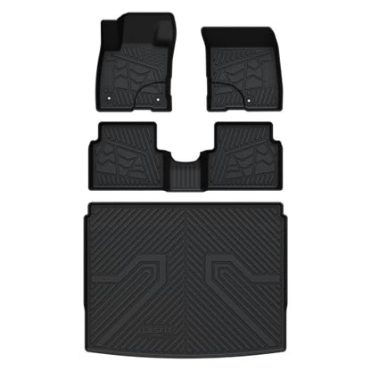 LASFIT Floor Mats and Cargo Mat for 2021-2026 Ford Bronco Sport Carpet Floor, Rear Bump in The Cargo Area, All Weather TPE SUV Floor Liners Cargo Area Custom Fit Trunk Mat - style: 4) Bronco Sport| 21-25 | Combo Set Carpet Floor