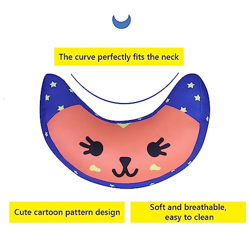 Kids Car Seat Travel Neck Pillow Soft Neck Support Cushion Car Seat Belt Cover Cushion Pillow Car Seatbelt Shoulder Pad Head Neck Support Pillow Seat Strap Pillow for Car Airplane Pushchair Travel - color: Blue