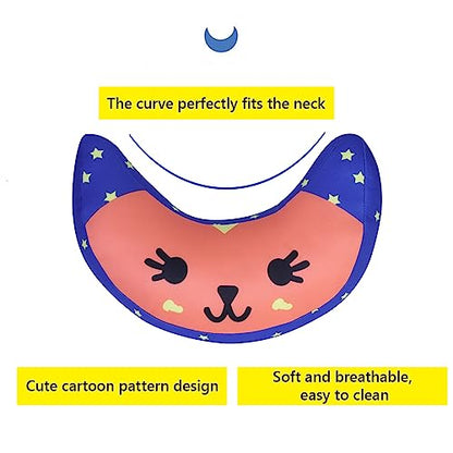 Kids Car Seat Travel Neck Pillow Soft Neck Support Cushion Car Seat Belt Cover Cushion Pillow Car Seatbelt Shoulder Pad Head Neck Support Pillow Seat Strap Pillow for Car Airplane Pushchair Travel - color: Blue