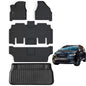 Floor Mats for 2017-2025 2026 Chrysler Pacifica Gas Touring Models (Non Hybrid & Non Pinnacle Model with Trunk Mat TPE All Weather fit 2018-2026 Voyager Car Floor Liners&Cargo Liners-Black - size: set（Gas）
