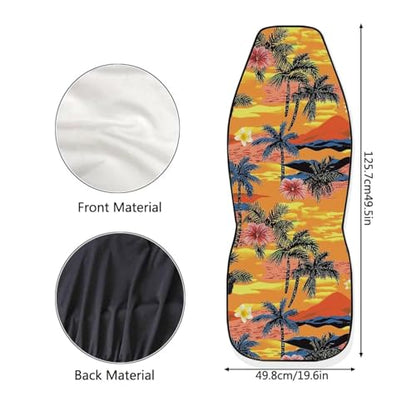 Dreaweet Hawaiian Car Seat Covers Front Seats Only 2 Pack Universal Elastic High Back Bucket Seat Covers for SUV Trucks Sedan Washable Car Seat Cover for Carseat Protection - color: Hawaiian Print