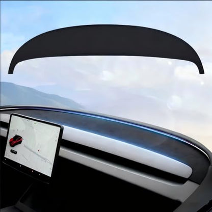 for Tesla Model Y Juniper Dashboard Cover Sunshield Suede Dash Mat Model Y Juniper Accessories Anti-Glare and Sun Protection Dashboard Pad for New Model Y Juniper 2025 2026 (Black)