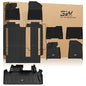 3W Floor Mats with Front Carpet & Trunk Mat for Toyota Sienna 2021-2026 LE/XLE(Only for 8 Seat), TPE All Weather Custom Fit Floor Liner for Sienna 1st, 2nd and 3rd Row and Cargo Mat, Black - size: 1.Sienna 8S|21-26|Full Set&First Row Carpet