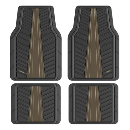 FLORICH Car Floor Mats, Heavy Duty Floor Mats for Cars, 4 Piece All-Weather Floor Mats with Anti-Slip Backing, Waterproof Universal Trim-to-Fit, Automotive Floor Mat for Cars SUV Trucks