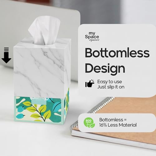 Tissue Box Cover Holder Square Marble Tissue Box Holder Bathroom Vanity Nightstand Bedroom Livingroom Decorative Decor Toilet Organizer Tissues (Marble, Square) - size: Square