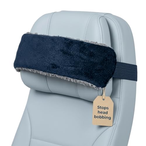 SeatSleeper Travel Pillow Alternative Stops Bobbing | Airplane Head Straps and Car Support Band | Great on Travel Upright | Super Comfy Neck Support | Small & Compact
