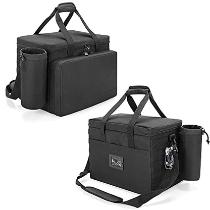 Trunab Patrol Bag Law Enforcement, Police Duty Bag, Car Front Seat Organizer Compatible with 15.6” Laptop, Multiple Compartment, Molle Webbing, Removable Strap, Detachable Kettle Bag