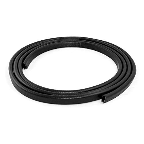 QWORK U-Shape Edge Trim, 10 Feet Weather Stripping Car Door Edge Protector, Flexible Push-On Rubber Guard for 1/4" Sharp Metal Edges