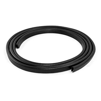 QWORK U-Shape Edge Trim, 10 Feet Weather Stripping Car Door Edge Protector, Flexible Push-On Rubber Guard for 1/4" Sharp Metal Edges
