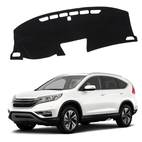 Upgraded Dash Mat for 2012-2016 Honda CRV Polyester Dashboard Cover UV Protection Non-Slip Windshield Reflective Dashcover Interior Accessory Black - color: for 2012-2016 Honda CRV