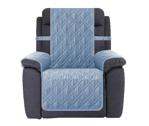 Ameritex Waterproof Nonslip Recliner Cover Stay in Place, Dog Chair Cover Furniture Protector, Ideal Recliner Slipcovers for Pets and Kids (Stoneblue, 30") - color: Stoneblue, size: 30"