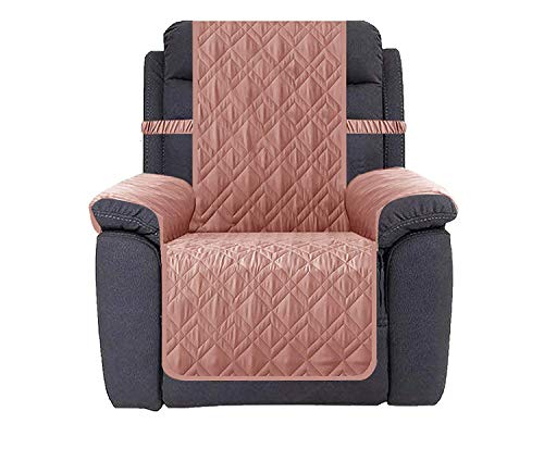 Ameritex Waterproof Nonslip Recliner Cover Stay in Place, Dog Chair Cover Furniture Protector, Ideal Recliner Slipcovers for Pets and Kids (Pink, 30'') - color: Pink, size: 30"