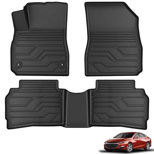 KARPAL Floor Mats for 2016-2025 Chevrolet Chevy Malibu, All-Weather TPE Custom Fit Floor Liners Car Accessories - style: 2016-2025 | For Chevy Malibu | 1st&2nd Row