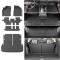 powoq 7 Seats Floor Mats Compatible with 2013-2020 Nissan Pathfinder Cargo Mat 13 JX35 Floor Liner 14-20 QX60 Replacement for 2013-2020 Pathfinder Accessories (Trunk Mat with Backrest Mat+Floor Mats) - size: Compatible with Pathfinder/QX60 | 13-20