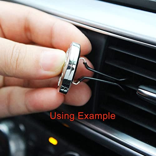 Car Aromatherapy Essential Oil Diffuser Locket Lotus Pattern Stainless Steel Car Air Fresheners Vent Clips Decorative - style: Lotus