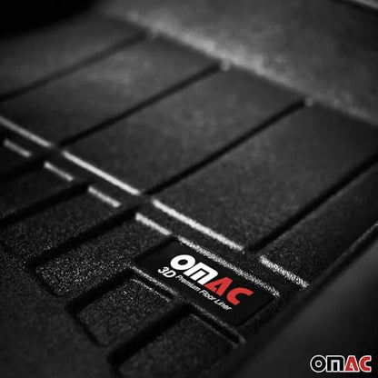 OMAC Premium Floor Mats for Nissan Pathfinder 2005-2012 Car Mats All Weather 3D Custom Fit Rubber Mat Waterproof Odorless TPE Floor Liners Laser Measured Non-Slip (Black)