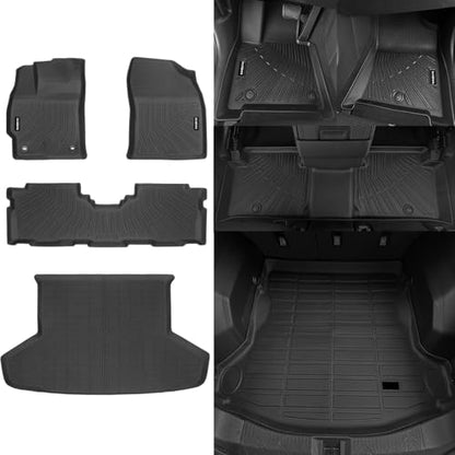Naibeve Floor Mats for 2012-2017 Toyota Prius V - All Weather Custom for Toyota Prius V Floor Mats & Cargo Mat Waterproof Interior Accessories - size: 2)Prius V|2012-2017