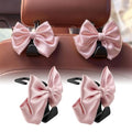 Car Seat Headrest Hook Bow Hooks for Car Bow Car Accessories 2 Pack Hanger Storage Organizer Universal for Handbag Purse Coat fit Universal Vehicle Car (Pink)