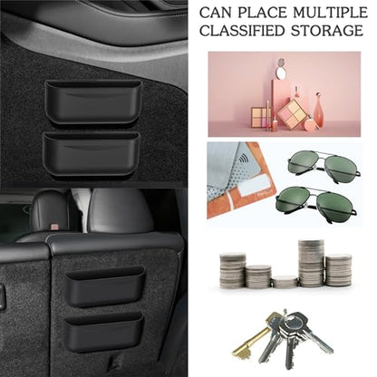 for Tesla Model Y 3 Sunglasses Holder Center Console Organizer Tray Storage Box Key Card Coin Holder Silicone Hook for Flocking Tesla Accessories - size: Center Console Organizers