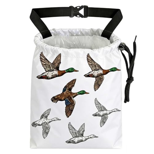 Wild Ducks Car Trash Bag - Waterproof Car Trash Bag Hanging Leakproof Car Garbage Bag - Washable Reusable Trash Bag for Car Interior Hanging Organizer Storage Vehicle Travelling Camping - color: Wild Ducks