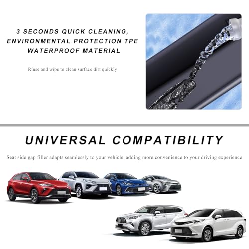 2PCS Car Seat Gap Filler Organizer, Multifunctional Seat Side Gap Filler with Phone Holder, Auto Crevice Blocker Between Seats for Prevent Essential Items from Falling (Beige) - color: Beige