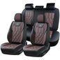 Huidasource Seat Covers Full Set, Universal Fit for Most Cars SUVs Trucks, Full Coverage Leather Seat Cover, Airbag, Cupholder Compatible, Seat Function Retain, Easy Install with Velcro, Black&Coffee - color: FS: Black&Coffee, size: Full Set