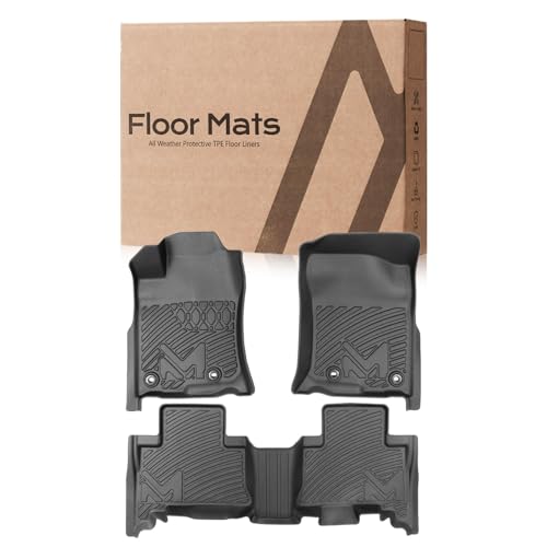 Floor Mats Custom for Toyota 4Runner 2013-2024 (7 Seats & 5 Seats) & 2014-2024 Lexus GX460, All Weather Cover Protection Waterproof Black TPE Automotive Floor Liner Front & Rear Row Full Set Car Mats - size: 3PCS (2Row), style: For 2013-2024 | Toyota 4Run