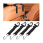Car Seat Headrest Hooks, 4PCS Adjustable Hidden Clip Vehicle Hanging Holder for Purse Bags Coats, Automotive Interior Seat Back Storage Hanger Organizer Accessories, Universal Fit