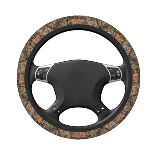 Hunting Camo Elastic Steering Wheel Cover Non-Slip Breathable Steering Wheel Protector Fit Auto, Suvs, Truck - color: Hunting Camo
