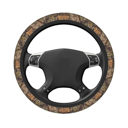 Hunting Camo Elastic Steering Wheel Cover Non-Slip Breathable Steering Wheel Protector Fit Auto, Suvs, Truck - color: Hunting Camo