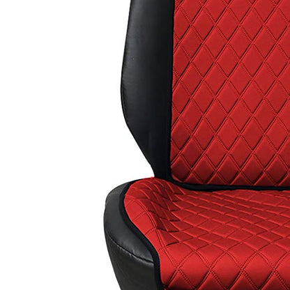 FH Group Car Seat Cushion – Neosupreme Single Front Seat Cover with Front Pockets, Airbag Compatible, Universal Fit Car Seat Cushion for Driver or Passenger Seat, SUV, Truck, Sedan & Van – Red - color: Red, style: Front