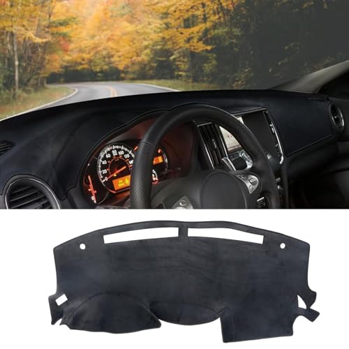 Flannel Dash Cover Dashboard Mat Custom Fit for Nissan Maxima 2009-2015 with Cutout for Sensors Accessories Dash Mat Pad Carpet Protector Black - color: for 09-15 Nissan Maxima