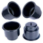 (Set of 4) Amarine-Made Black Recessed Drop in Plastic Cup Drink Can Holder with Drain for Boat Car Marine Rv - Black - size: 4
