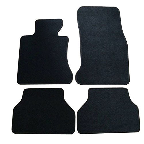 Floor Mats Compatible with BMW E60, 2005-2010 Factory Fitment Front & Rear Nylon Car Floor Carpets Carpet Liner by IKON MOTORSPORTS, 2006 2007 2008 2009