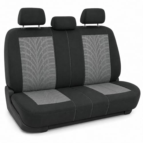 FH Group Rear Set Travel Master Car Seat Covers - Universal Fit, Split Bench Rear Seat, Washable, for SUV, Sedan, Gray - color: Gray, style: Rear Set