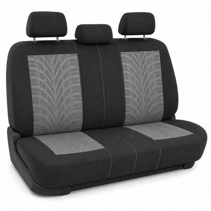 FH Group Rear Set Travel Master Car Seat Covers - Universal Fit, Split Bench Rear Seat, Washable, for SUV, Sedan, Gray - color: Gray, style: Rear Set