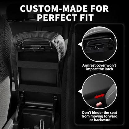 Center Console Armrest Cover Compatible with Honda Civic 2012-2015 Accessories, Premium Leather Arm Rest Cover Pad, Car Middle Console Cover (Black) - size: 2012-2015 Honda Civic
