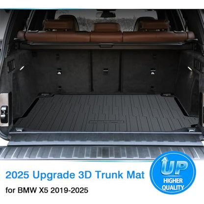 Powerty Cargo Mat for BMW X5 2019-2025 2026 Trunk Mat TPE All Weather Cargo Liners Heavy-Duty Trunk Liners BMW X5 Without Optional Luggage Kit Accessories (Not for Hybrid and 7-Seats) - size: BMW X5 2019-2025