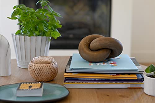 Coffee Table Decor Coffee Table Books Decor Bookshelf Decorative Objects Modern Farmhouse Wood Knot Décor Dark Brown - color: Brown