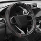 Auto Dynasty Steering Wheel Cover, Breathable Microfiber Leather Car Steering Wheel Protector with with Stylish Red Carbon Fiber Pattern, Anti-Slip, [14 1/2 to 15 Inches] Universal Fit Cars Trucks SUV - color: Carbon Fiber Red B