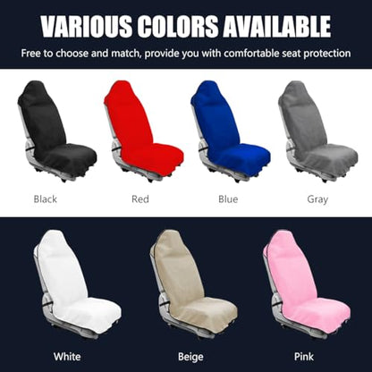 Car Towel Seat Cover, Waterproof Non-Slip Automotive Seat Protector for Gym Swimming Kid Pet, Universal Washable Seats Cover from Sweat Food Dirt for Car Truck Van SUV (Black)