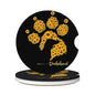 Absorbent Ceramic Car Coasters for Cup Holders, Dachshund Sunflower Dog Paw Design 2.56" Anti Slip Universal Drink Cup Coasters for Women Men (2 Pack) - color: Dachshund Sunflower Dog Paw